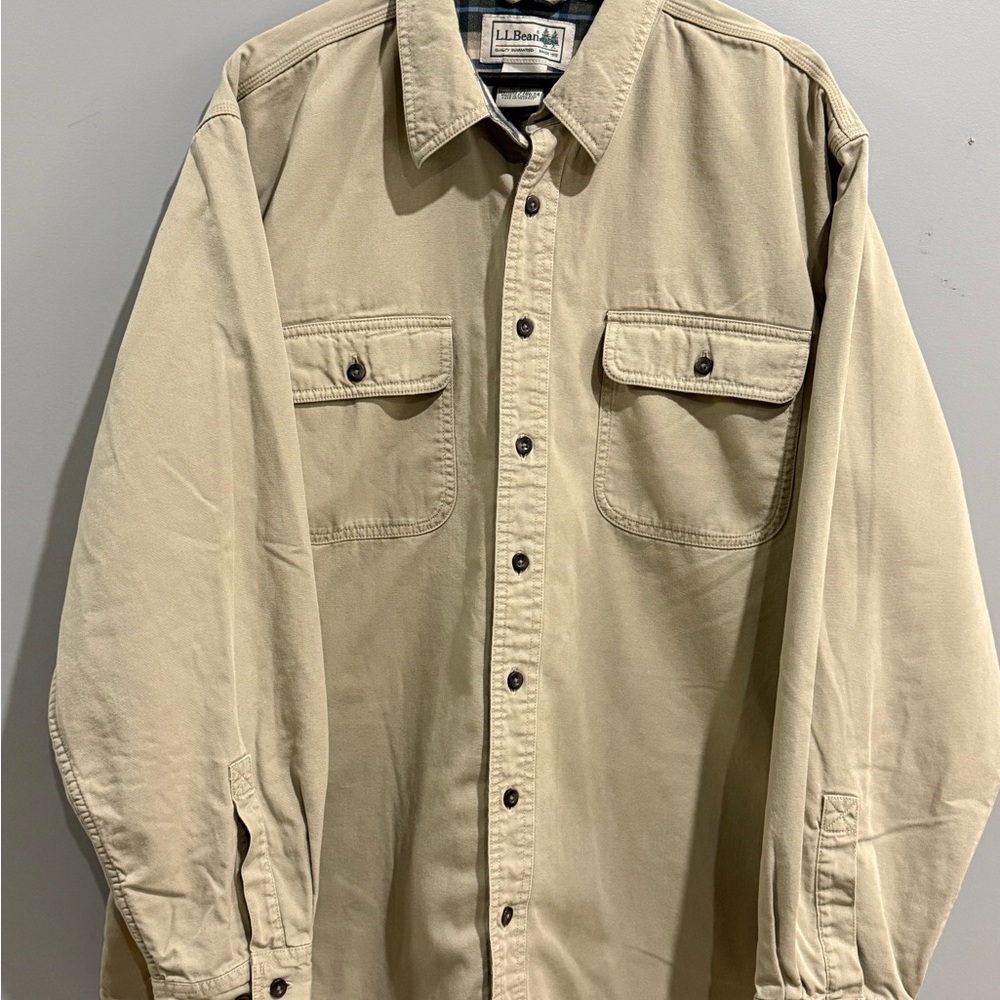 L.L. Bean Men's Beige Shirt Jacket